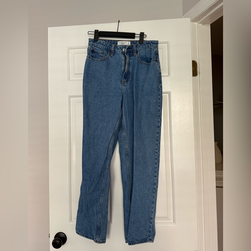 Abercrombie & Fitch Classic Blue Taper High Rise Jeans